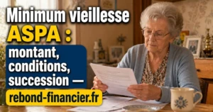 ASPA — minimum vieillesse 2026 : tout savoir sur le montant, les conditions et la succession