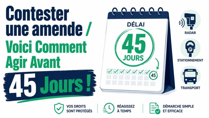 Délais de contestation selon le type d'amende Tableau des délais pour contester une amende en France
