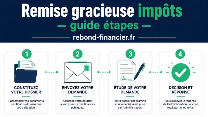 Démarche remise gracieuse impôts — les 4 étapes pour constituer son dossier