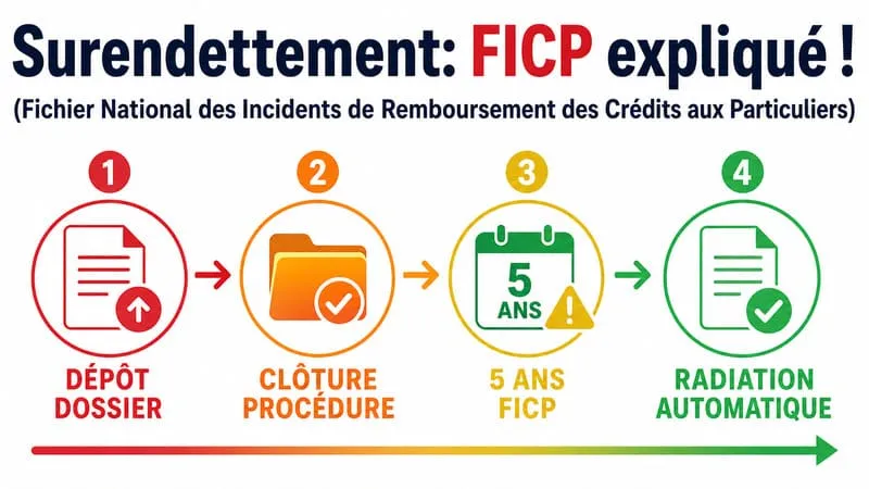 FICP et rétablissement personnel — durée fichage 5 ans Banque de France