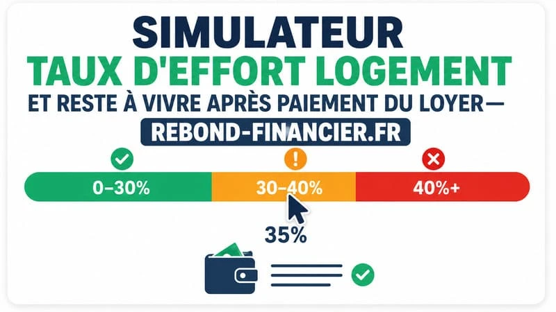 Simulateur taux d'effort logement 2026 — calculer le reste à vivre après loyer