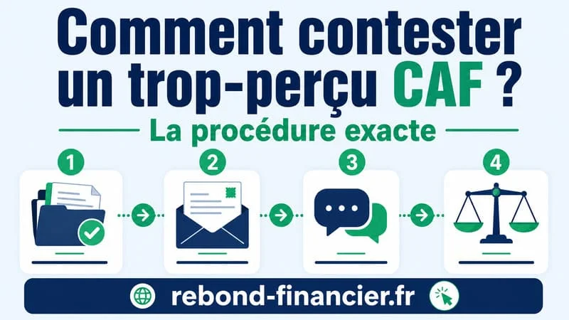 Procédure de contestation d'un trop-perçu CAF étape par étape