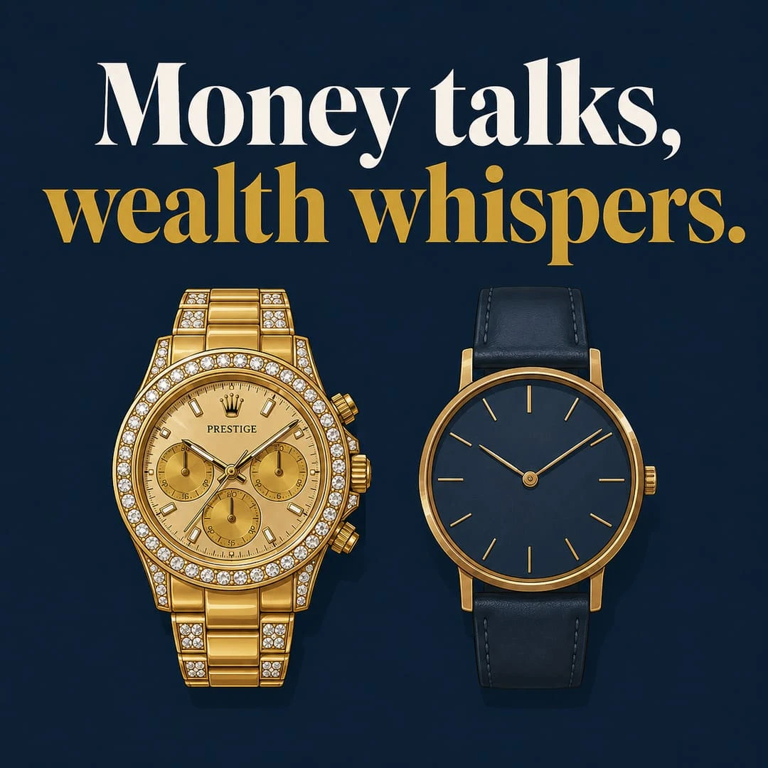 Citation carrée : l'argent parle, la richesse murmure, philosophie du stealth wealth