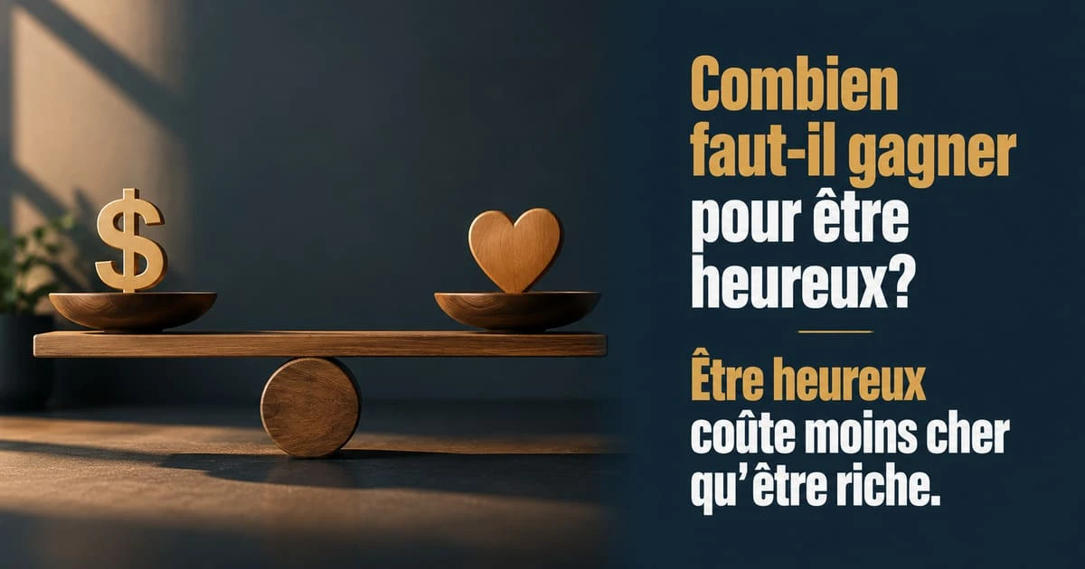Ce que dit vraiment la recherche sur l'argent et le bonheur Citation : combien faut-il gagner pour être heureux vraiment, étude Insee