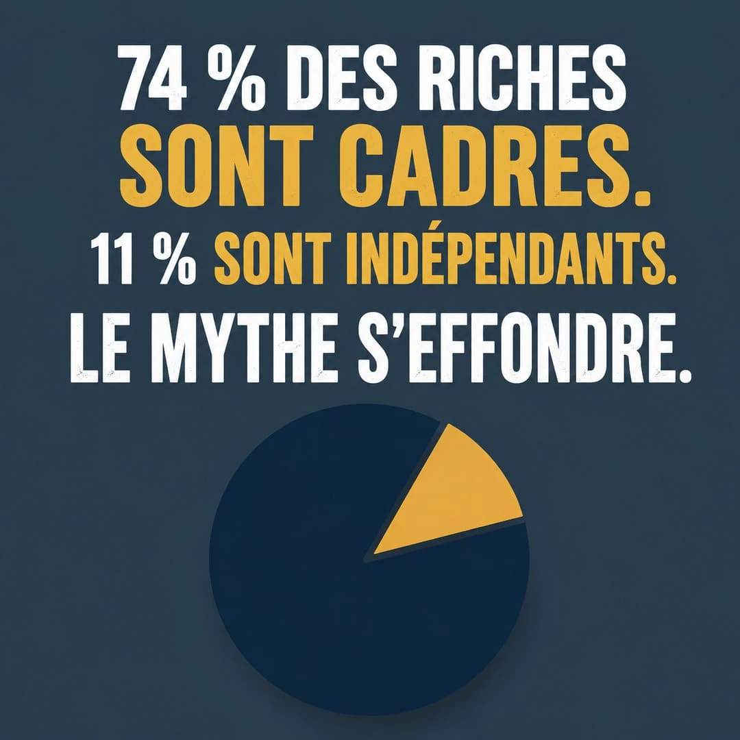 Citation carrée : 74 pourcent des riches sont cadres supérieurs, pas entrepreneurs