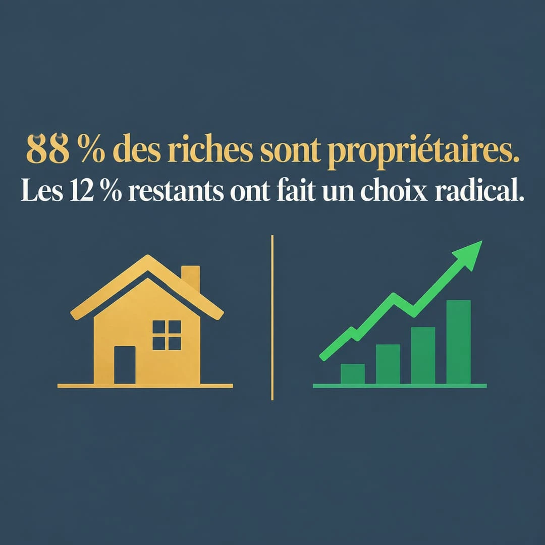 Citation : 88 pourcent des riches sont propriétaires, les 12 pourcent restants ont fait un choix radical