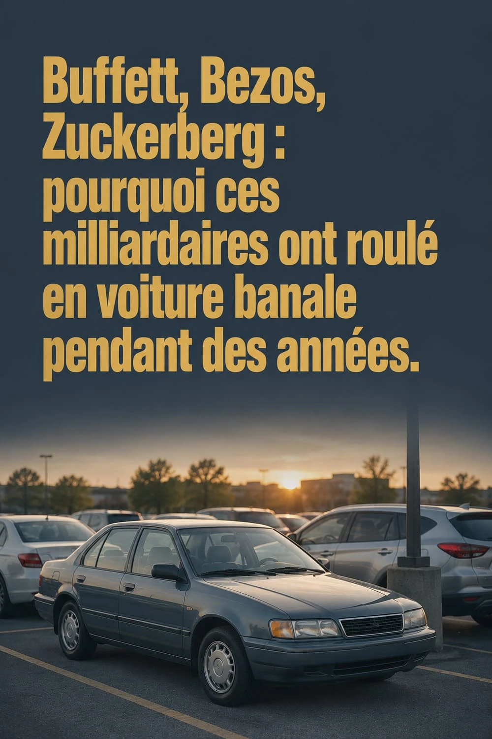 Pourquoi les vrais riches roulent en voiture modeste, Buffett Bezos Zuckerberg