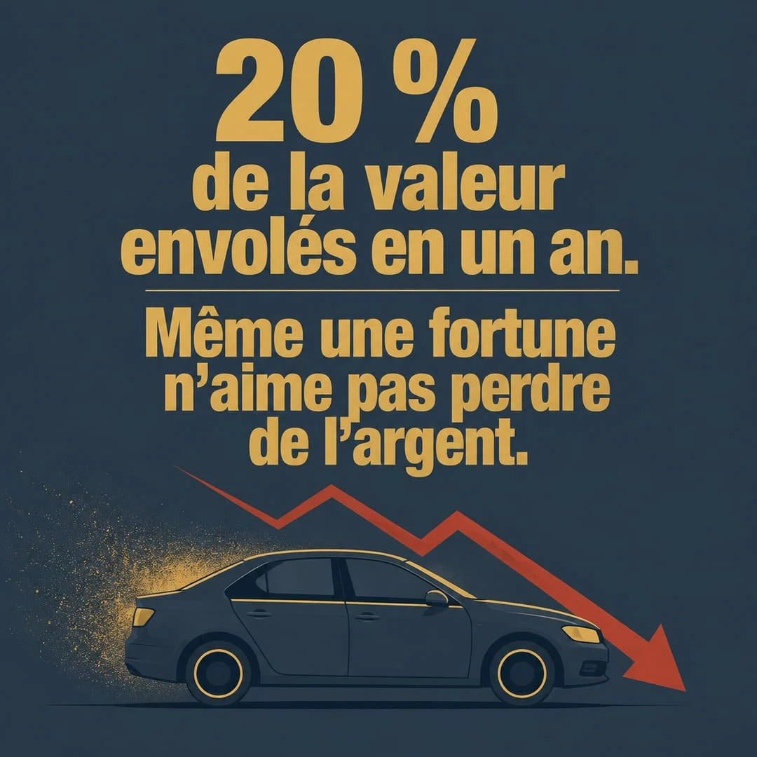 Citation carrée : une voiture neuve perd 20 pourcent de sa valeur en un an